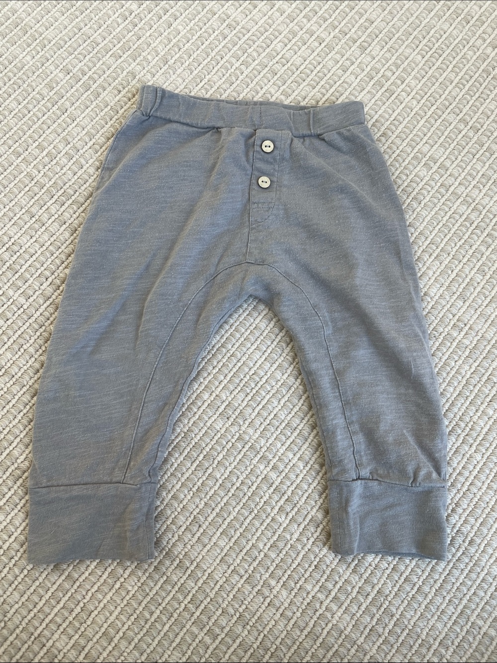 Rylee + Cru Heather Grey Jogger Pants with Button Placket